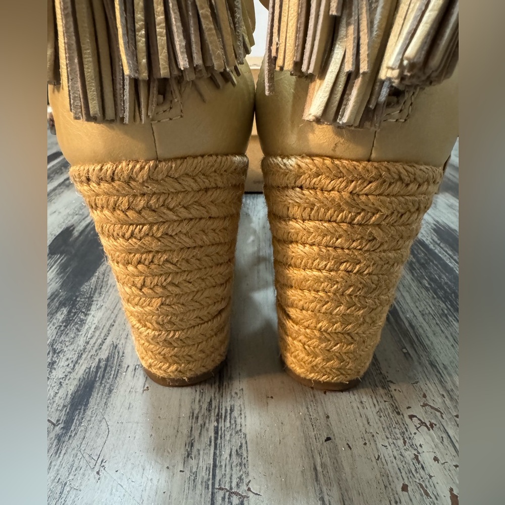 UGG Women’s Raquel Metallic Platform Wedge Sandals In Soft Gold Size 9.5 - Picture 7 of 16